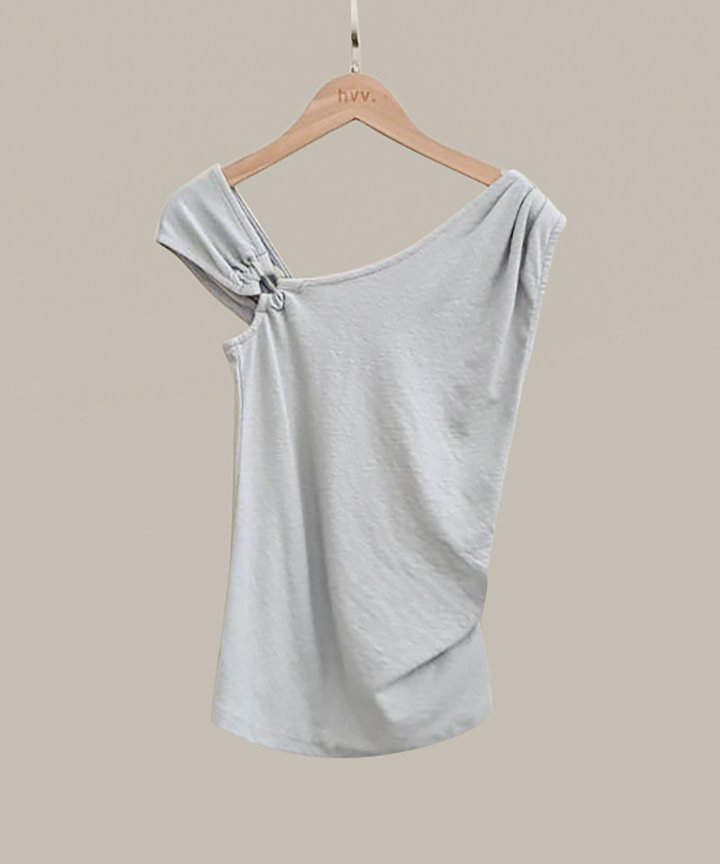 Terra Ruched Top - Cloud Grey