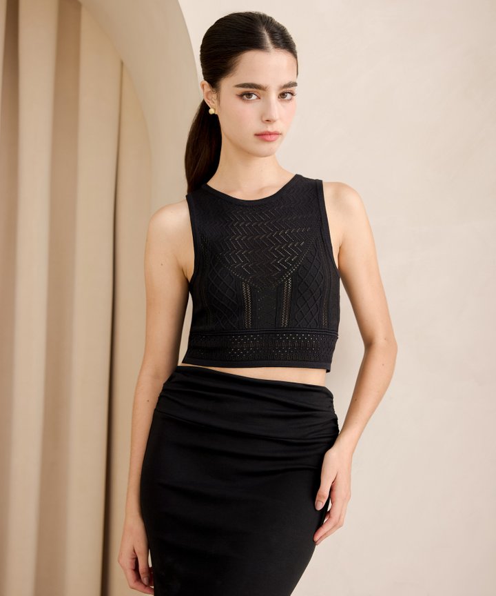 Chiara Knit Top - Black