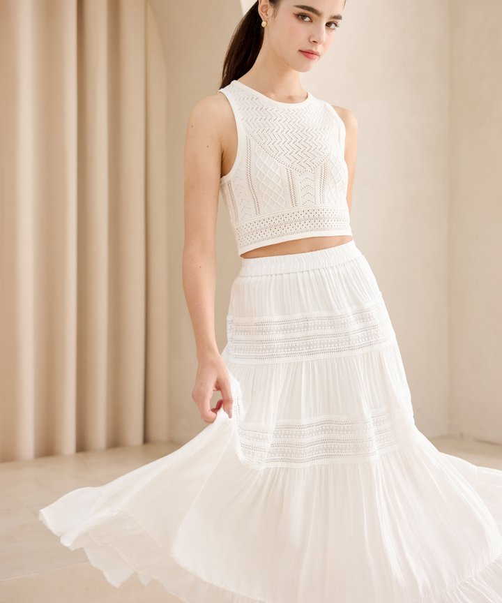 Chiara Knit Top - White