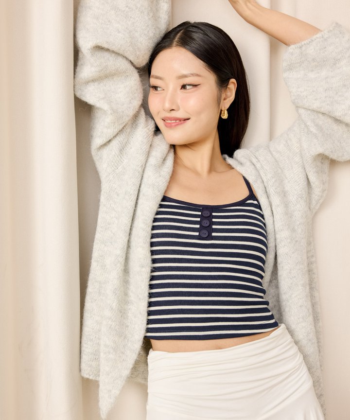 Scott Oversized Cardigan - Heather Grey