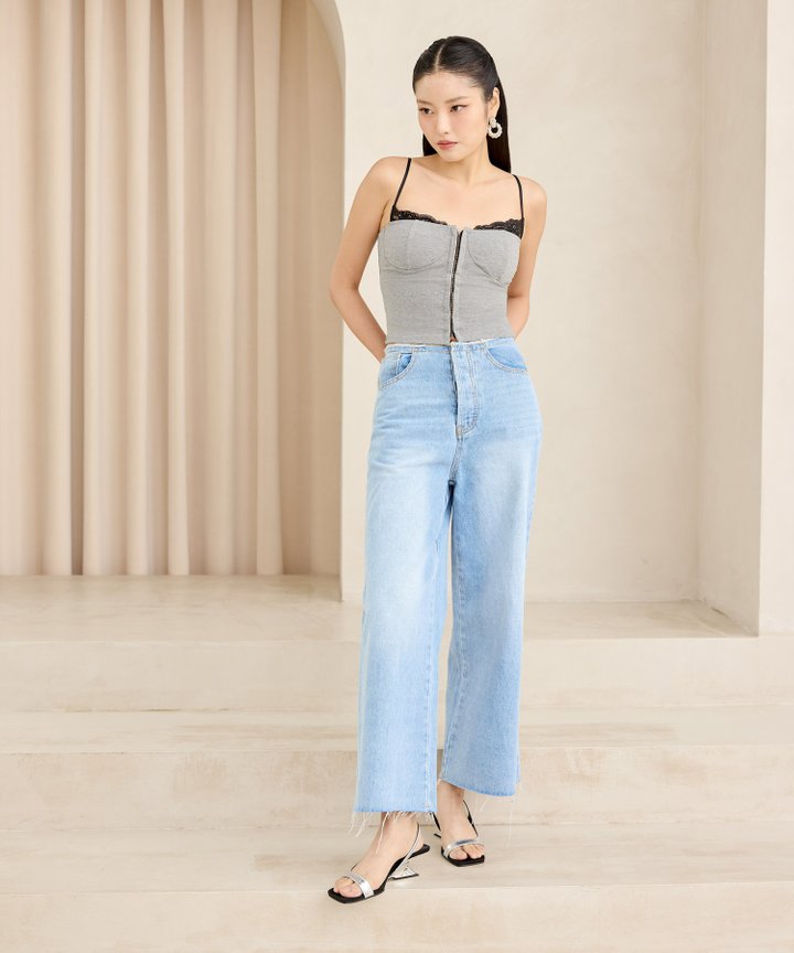 Alexander Lace Bustier - Grey