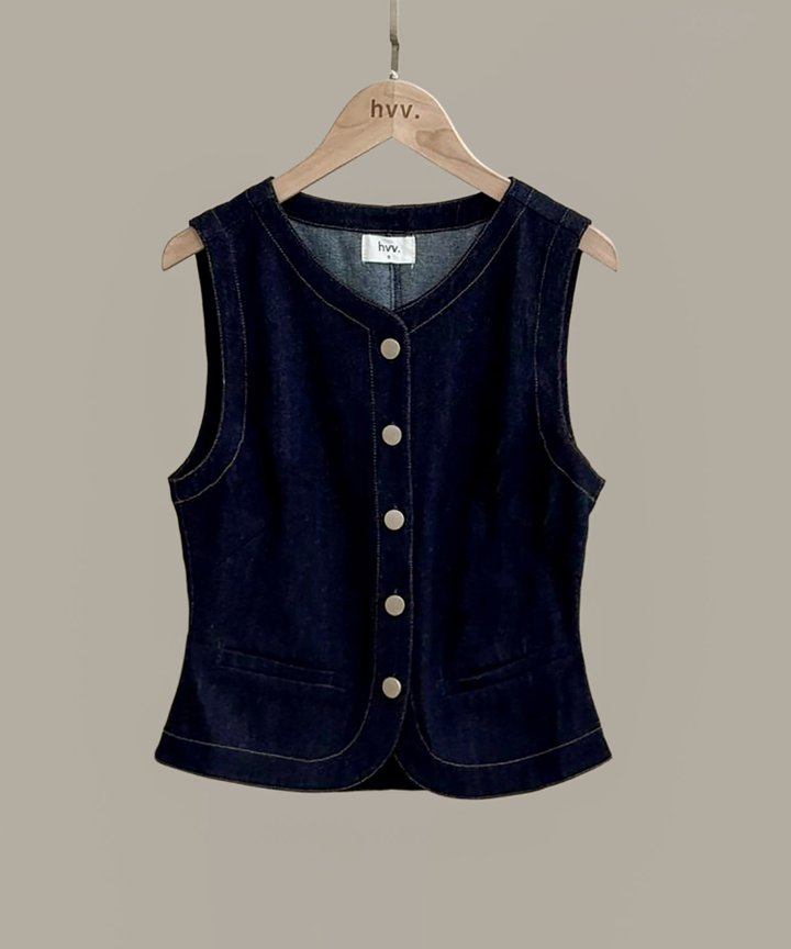 Brooklyn Denim Top - Dark Wash