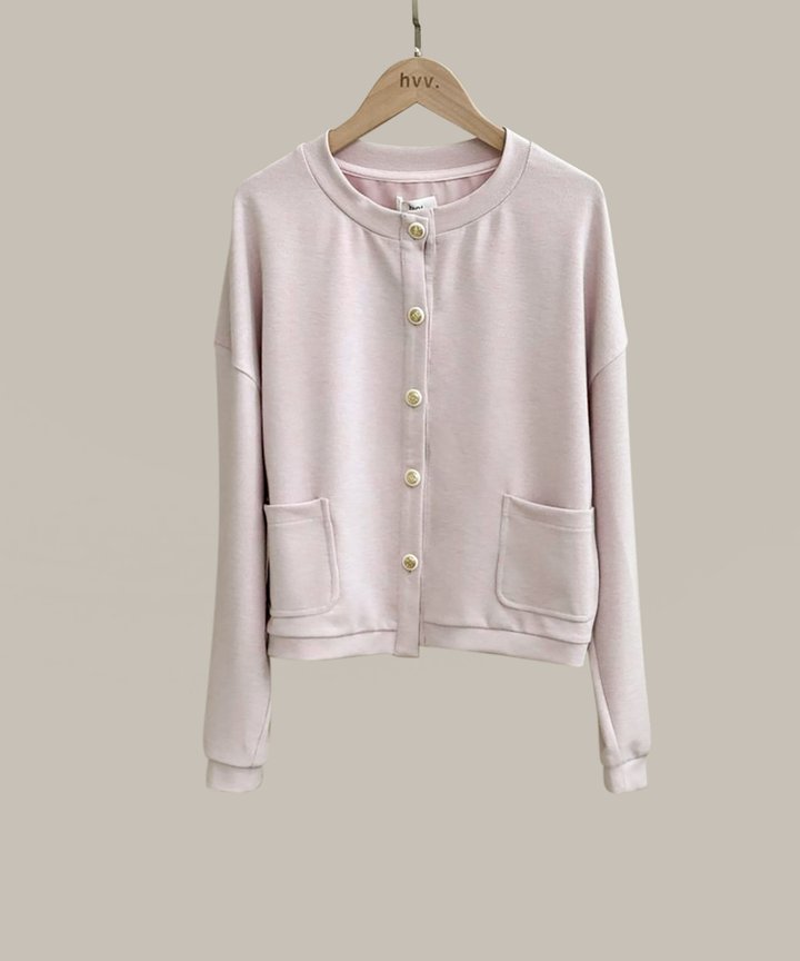 Isle Button Cardigan - Pink