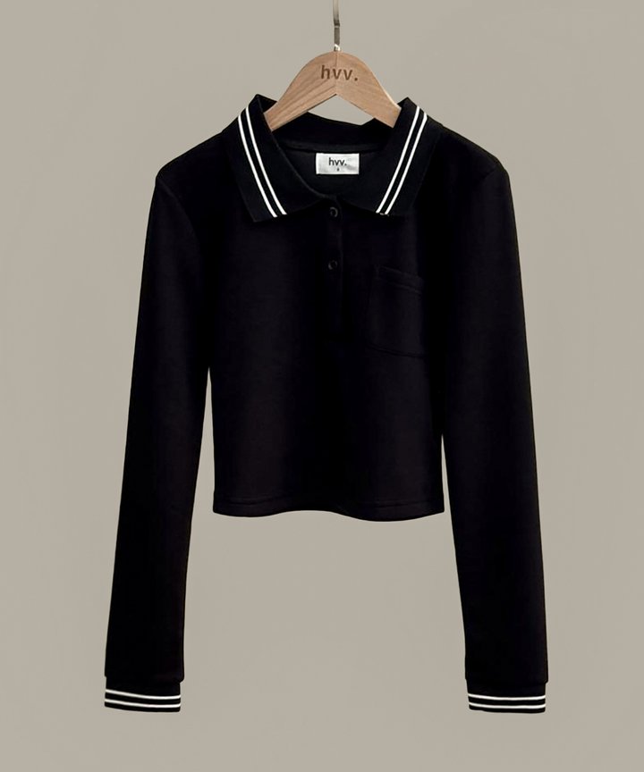 Tribeca Contrast Trim Shirt - Black