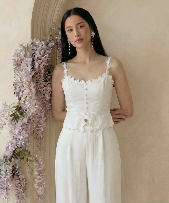 [HVVCNY2026] Crescent Crochet Bustier - White (Backorder)