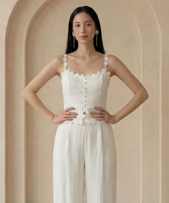 [HVVCNY2026] Crescent Crochet Bustier - White (Backorder)