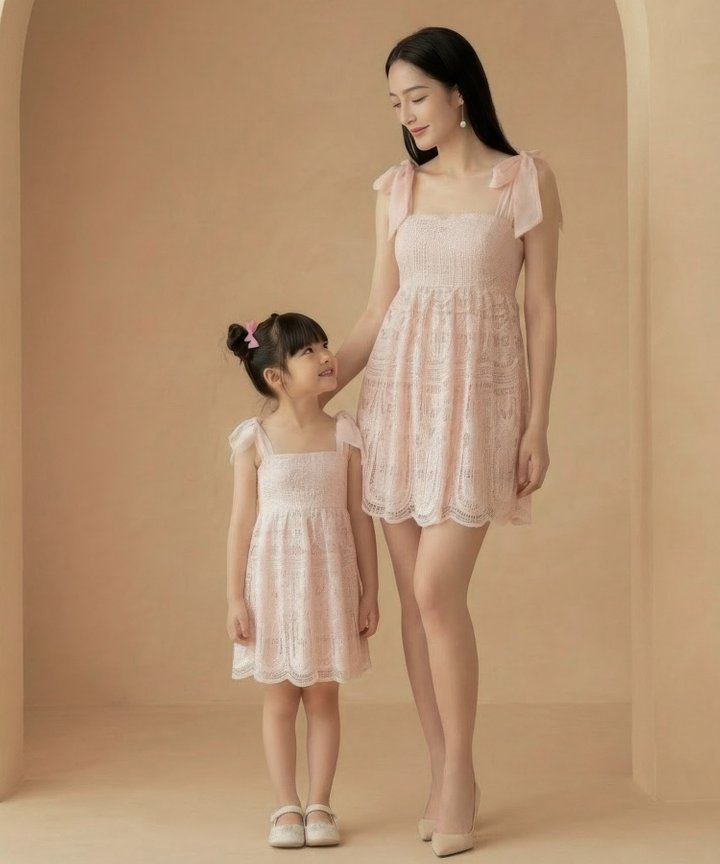 [HVVCNY2026] (KIDS) Chrysanthemum Crochet Babydoll - Sakura