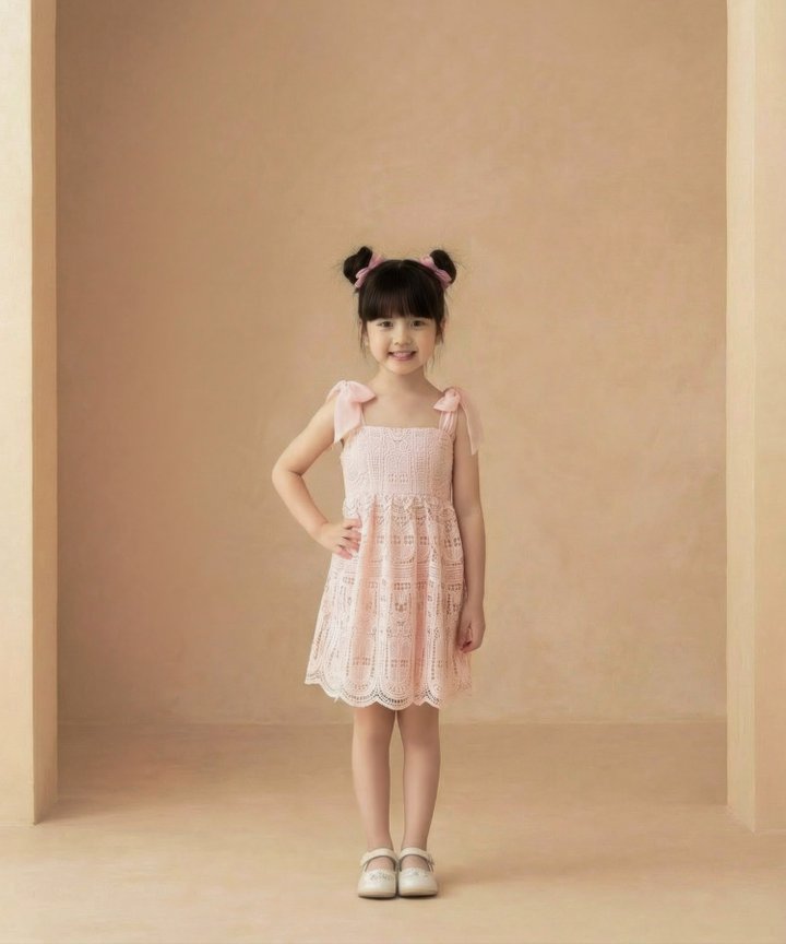 [HVVCNY2026] (KIDS) Chrysanthemum Crochet Babydoll - Sakura