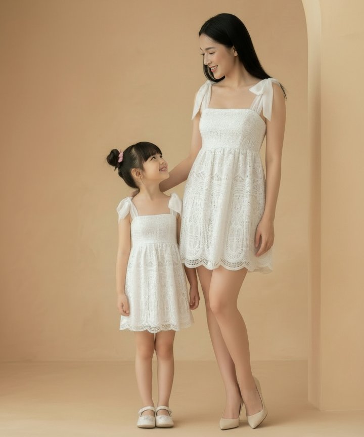 [HVVCNY2026] (KIDS) Chrysanthemum Crochet Babydoll - White