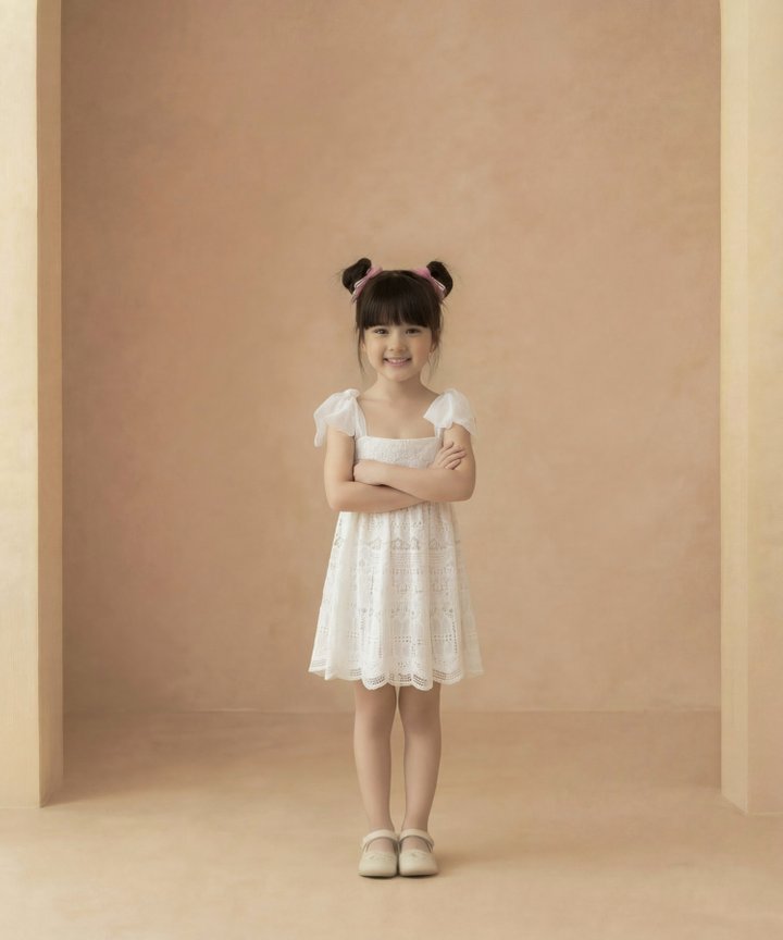 [HVVCNY2026] (KIDS) Chrysanthemum Crochet Babydoll - White