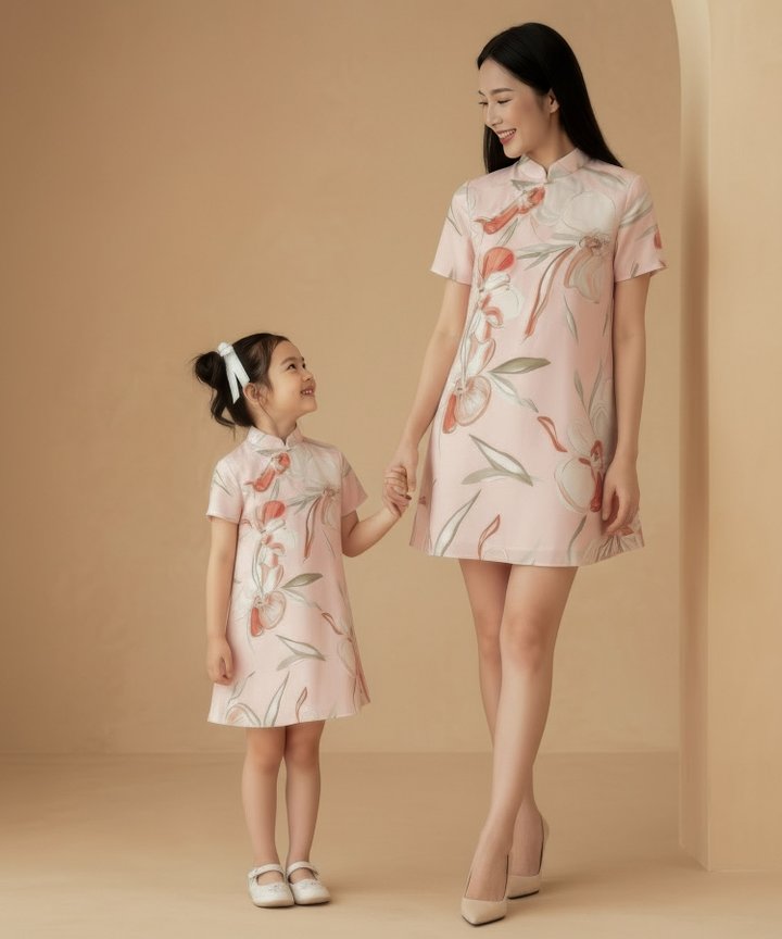 [HVVCNY2026] (KIDS) Waterlily Cheongsam Mini - Rouge