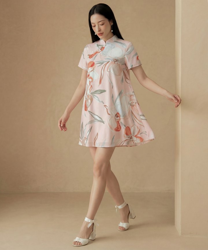 [HVVCNY2026] Waterlily Cheongsam Mini - Rouge