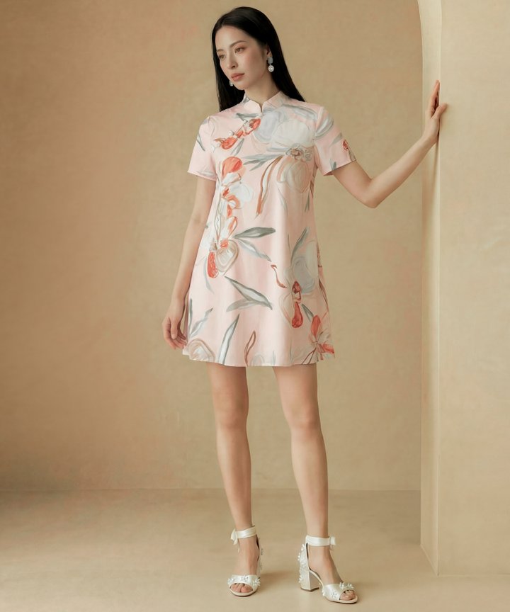 [HVVCNY2026] Waterlily Cheongsam Mini - Rouge