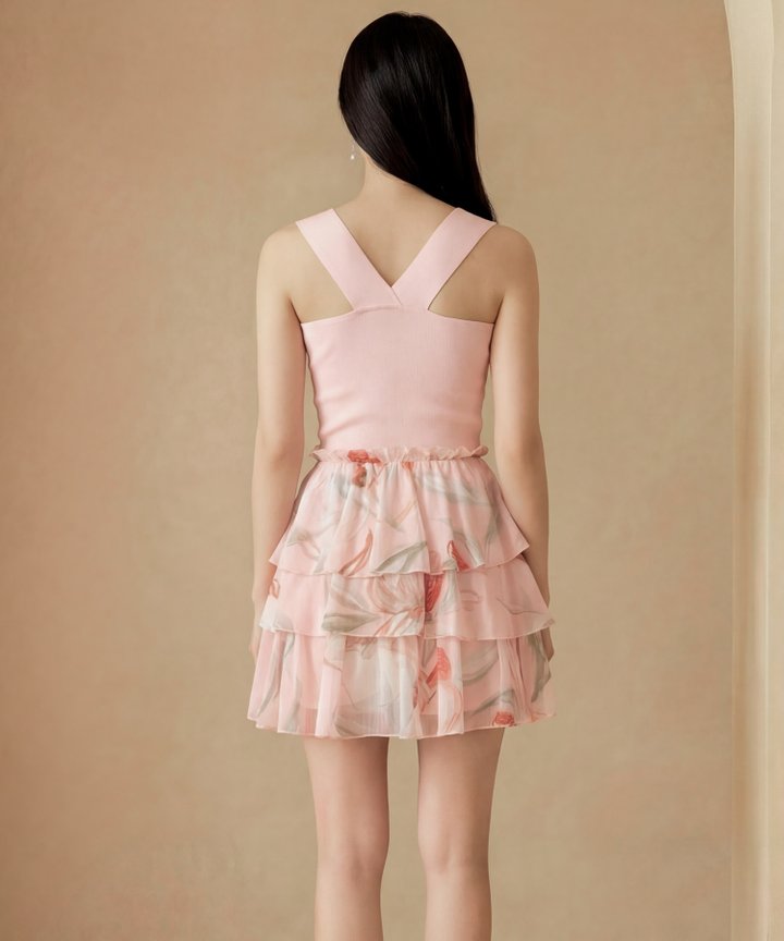 [HVVCNY2026] Wildflower Tiered Skorts - Rouge