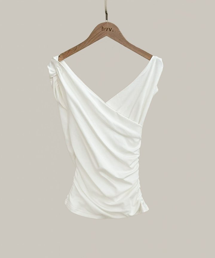 Kerrine Ruched Top - White