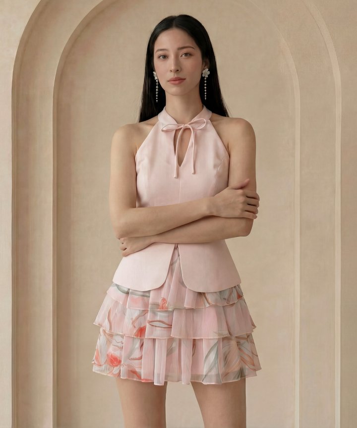 [HVVCNY2026] Wildflower Tiered Skorts - Rouge