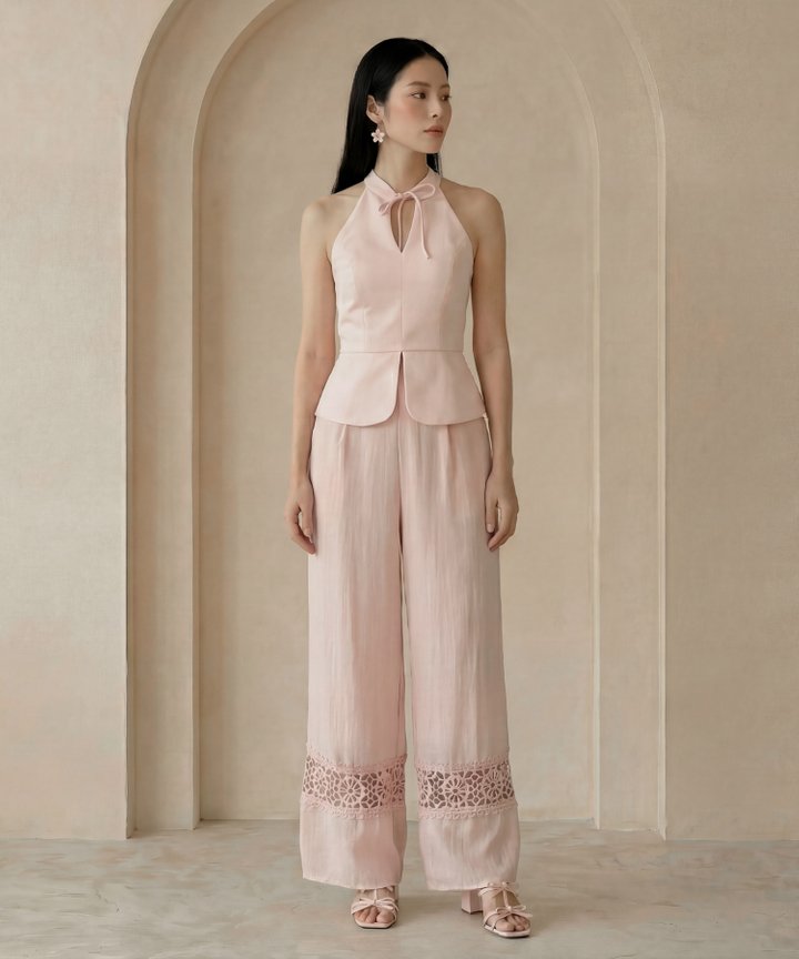 [HVVCNY2026] Tatou Crochet Pants - Pale Pink