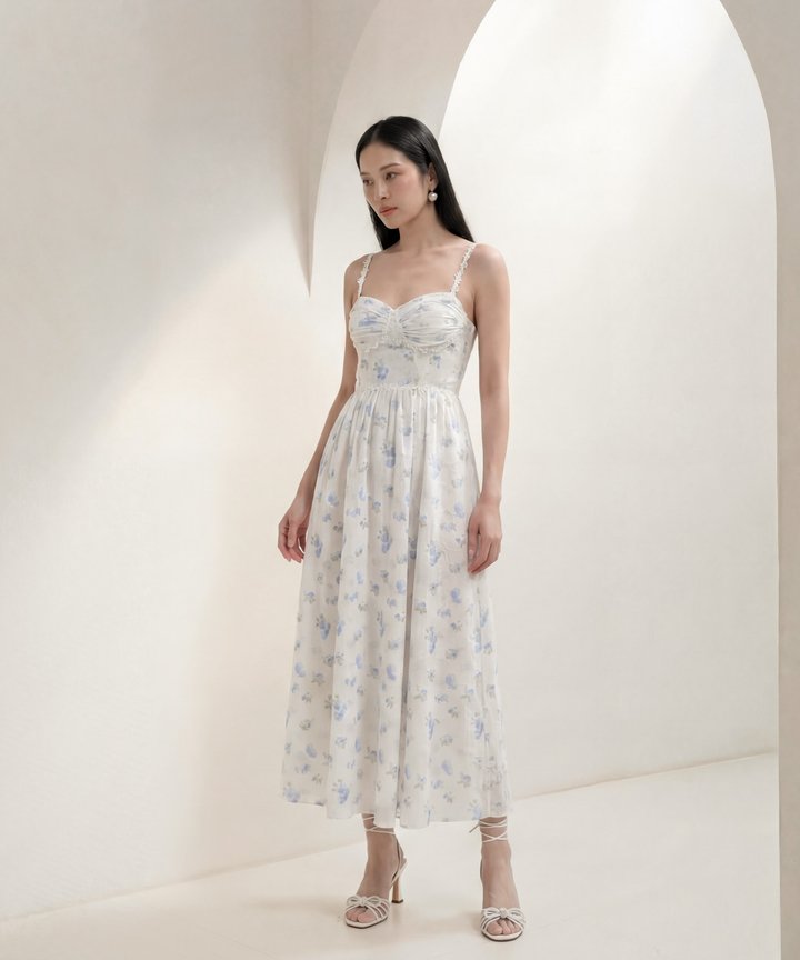 [HVVCNY2026] Esquire Floral & Crochet Maxi - Dream Blue (PO arrives end April)