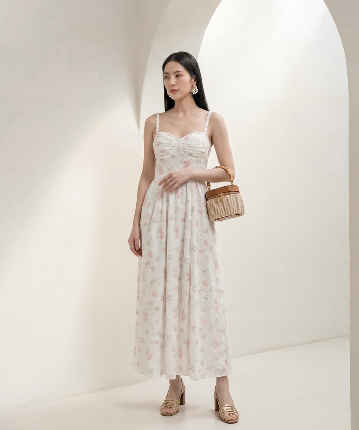 [HVVCNY2026] Esquire Floral & Crochet Maxi - Dream Pink (PO arrives end April)