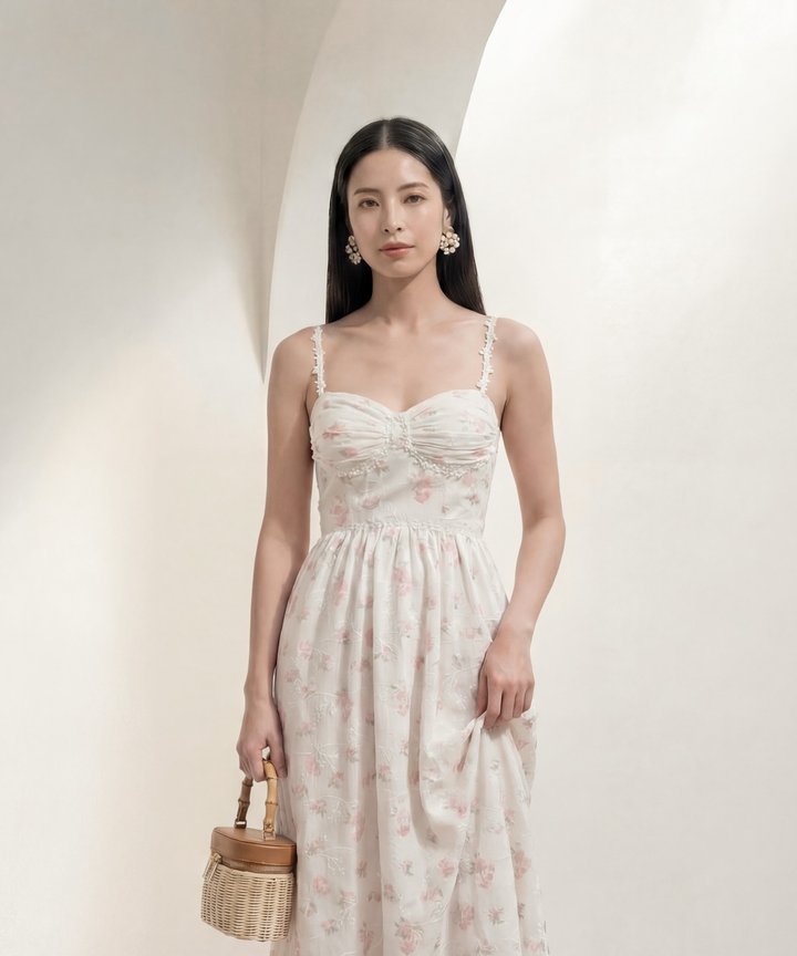 [HVVCNY2026] Esquire Floral & Crochet Maxi - Dream Pink (PO arrives end April)