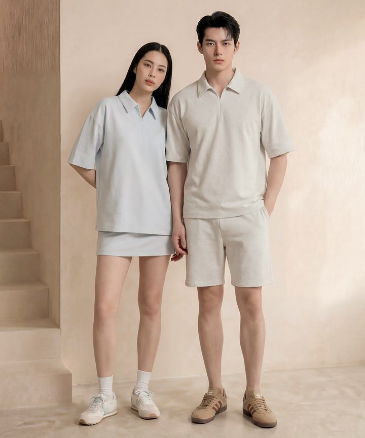 [HVVCNY2026] (LADIES) Essentials High Waist Skorts - Powder Blue