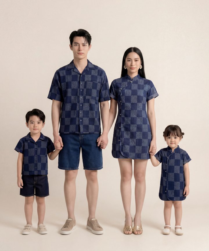 [HVVCNY2026] (MENS) Monogram Denim Shirt - Dark Wash