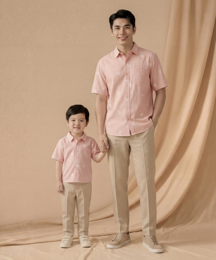 [HVVCNY2026] (MEN) Brooks Embroidered Linen Shirt - Pink