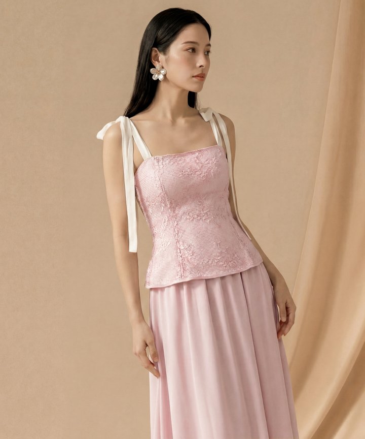 [HVVCNY2026] Giorgio Lace Overlay Top - Lilac