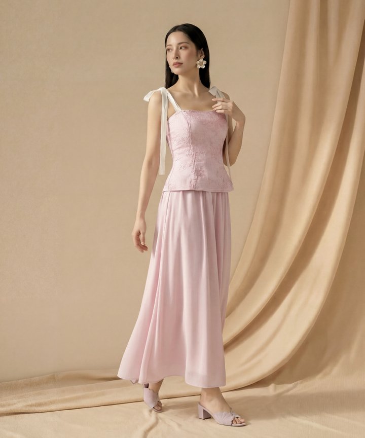 [HVVCNY2026] Giorgio Lace Overlay Top - Lilac