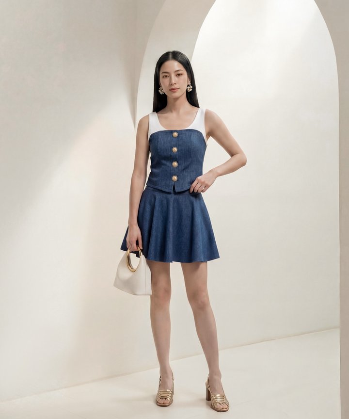 [HVVCNY2026] Juno Denim Skorts - Dark Wash