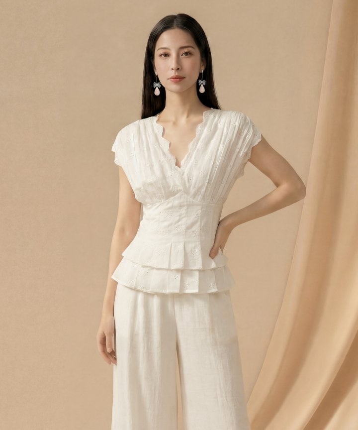 [HVVCNY2026] Katrina Eyelet Top - White