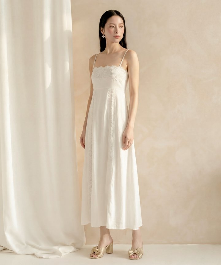 [HVVCNY2026] Osmanthus Crochet Maxi - White