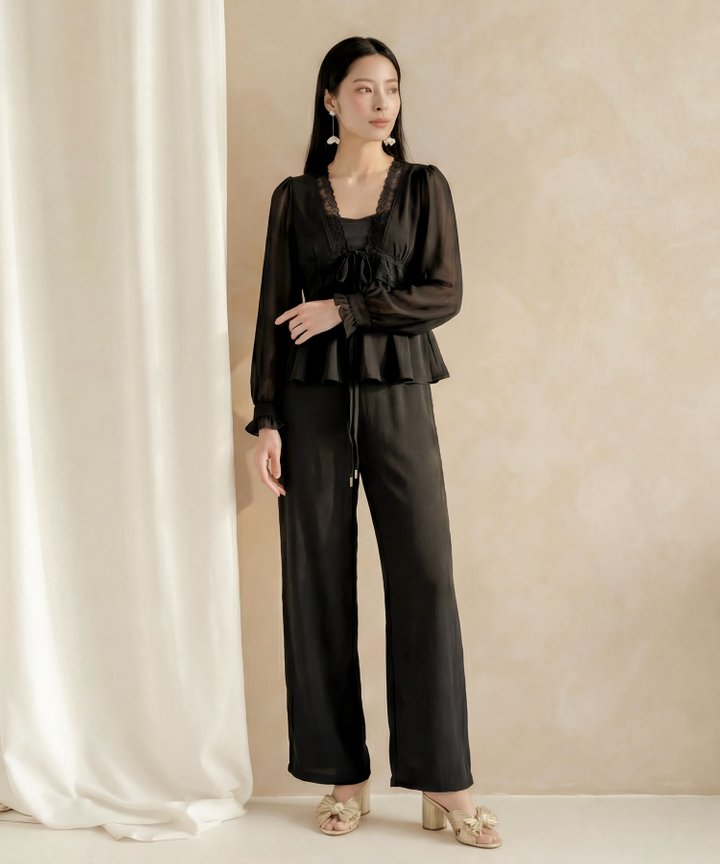 [HVVCNY2026] Poetry Lace Outerwear - Black