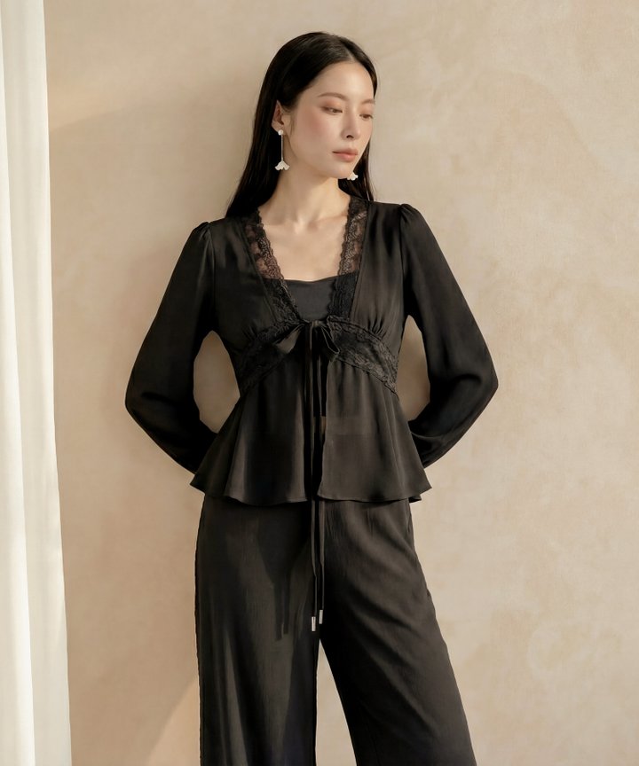 [HVVCNY2026] Poetry Lace Outerwear - Black