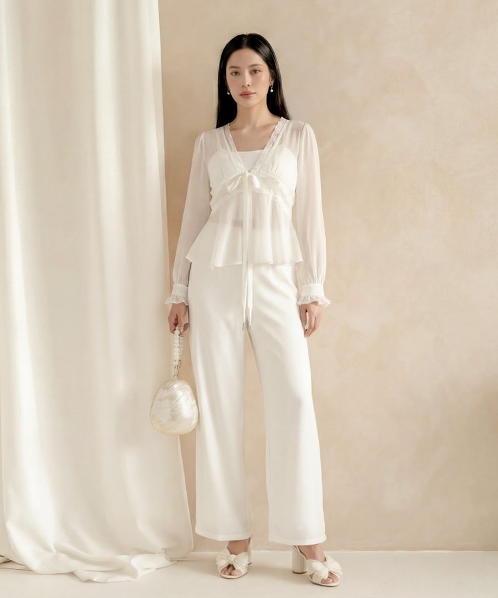 [HVVCNY2026] Poetry Lace Outerwear - White