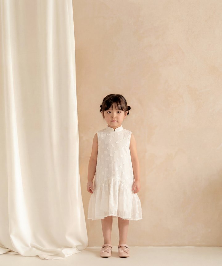 [HVVCNY2026] (KIDS) Marmalade Textured Dress - White