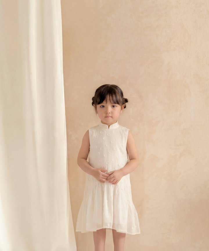 [HVVCNY2026] (KIDS) Marmalade Textured Dress - White