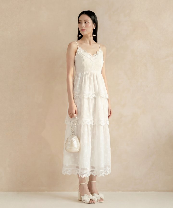[HVVCNY2026] Marmalade Textured Midi - White