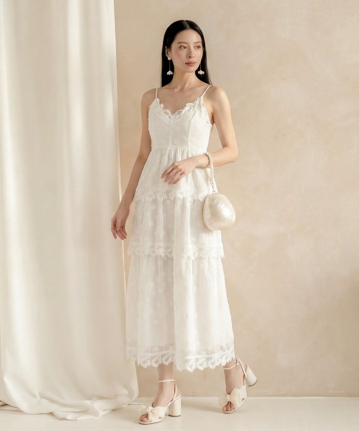 [HVVCNY2026] Marmalade Textured Midi - White