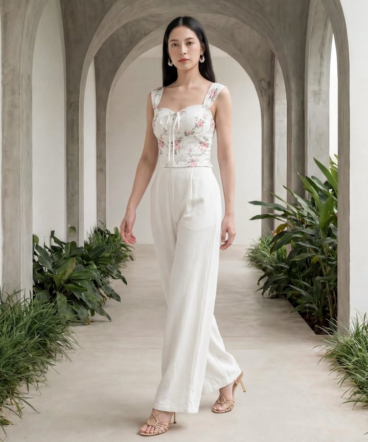 [HVVCNY2026] Rose Lace Bustier - Pink