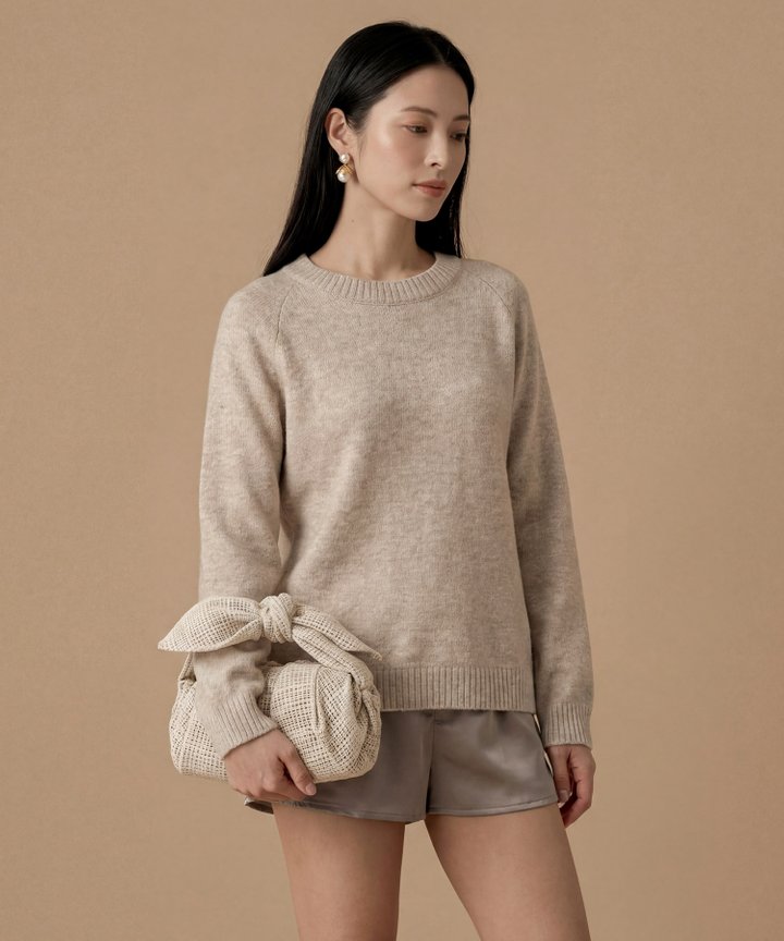 Alene Oversized Knit Sweater - Taupe