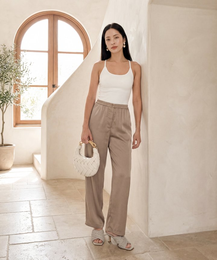Baguette Relaxed Pants - Olive