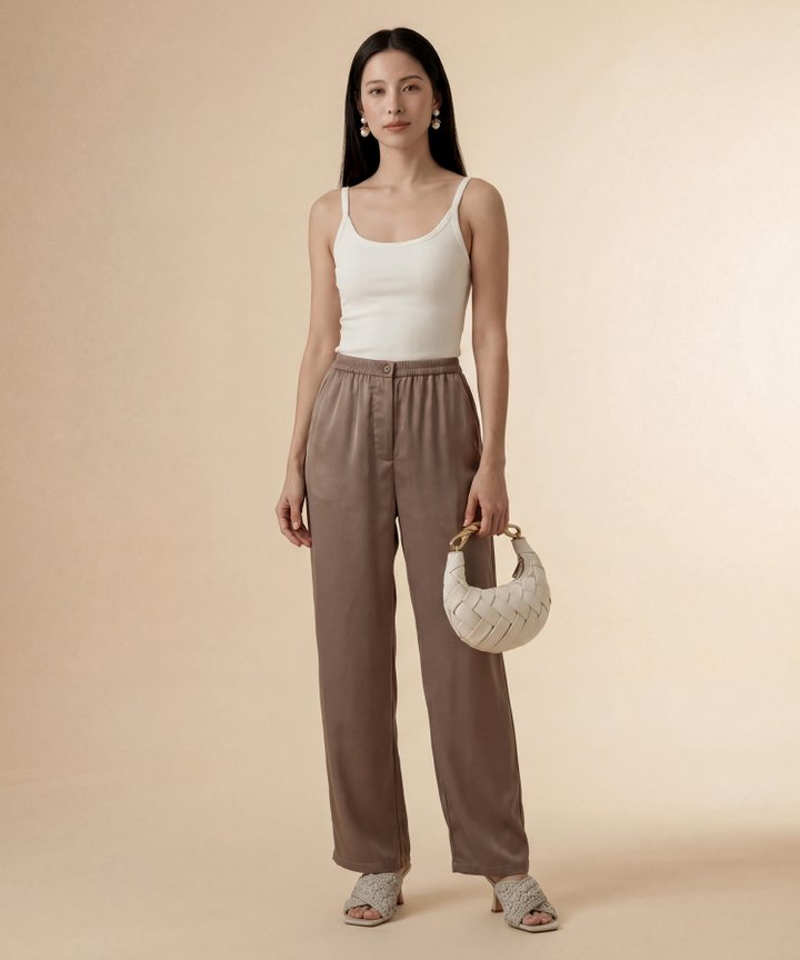 Baguette Relaxed Pants - Olive