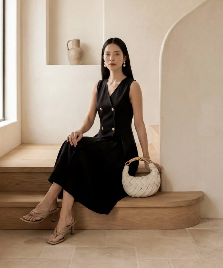 Marilyn Classic Midaxi - Black