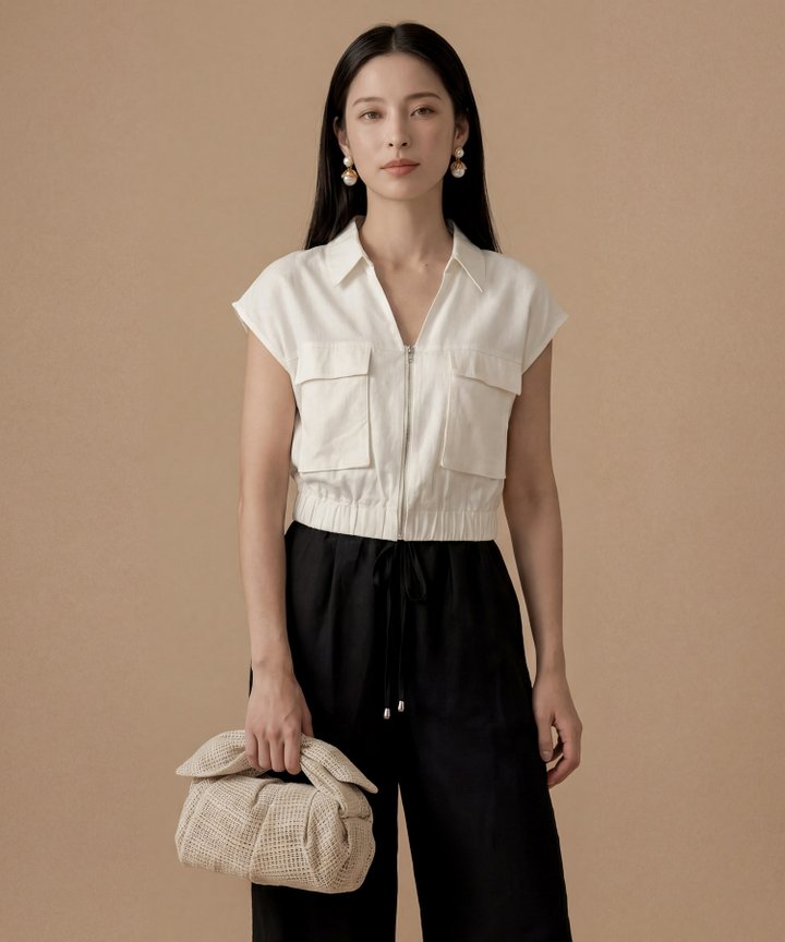 Saffia Utility Shirt - Cream