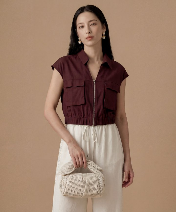 Saffia Utility Shirt - Espresso