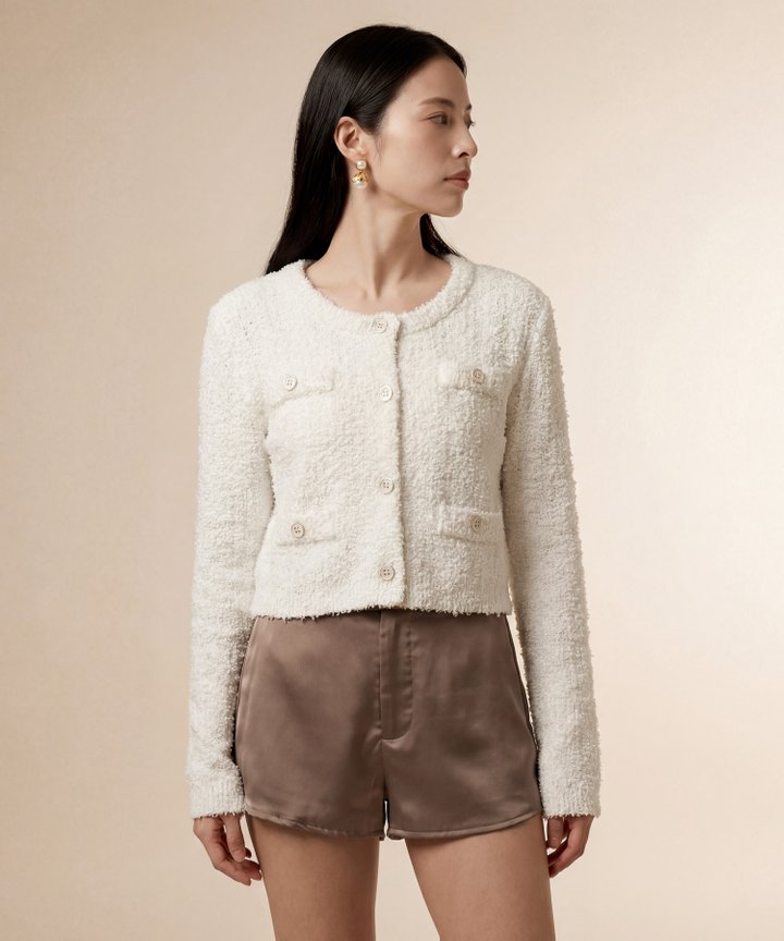 Spencer Tweed Jacket - White