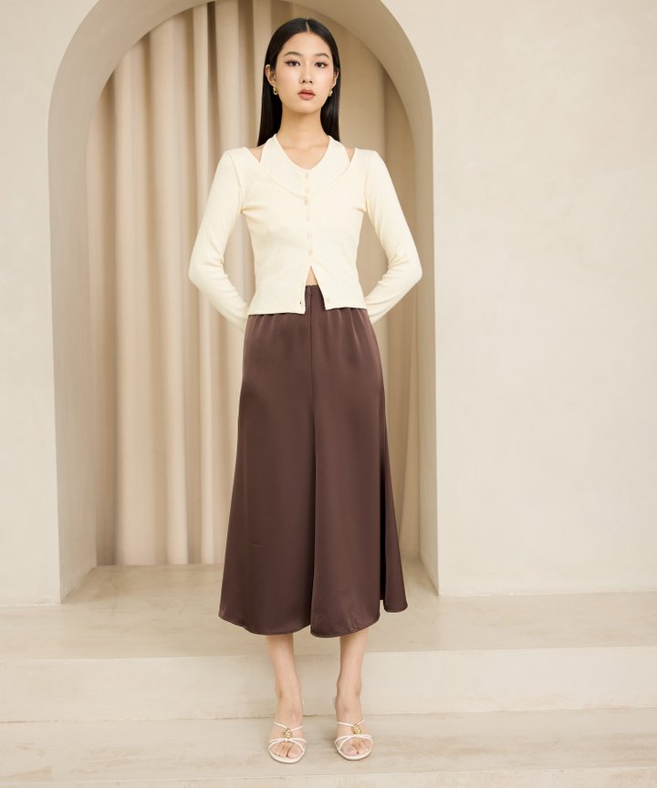 Calista Overlay Top - Ivory