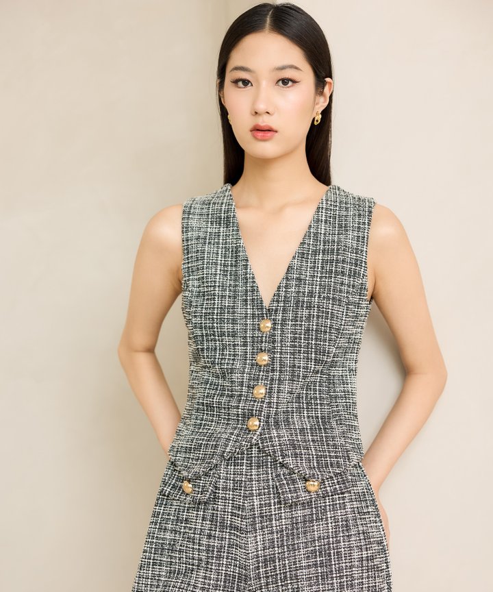 Londoner Military Vest - Monochrome