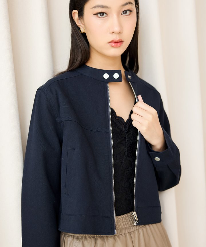 Marc Biker Jacket - Navy